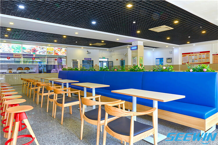 學校餐廳食堂沙發卡座